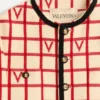 Chaqueta de mezcla de lana con estampado de cuadros en V