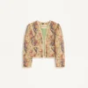 Chaqueta de piqué con estampado de cachemira Voyage Imaginaire Chaqueta de piqué con estampado de cachemira Voyage Imaginaire