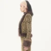 Chaqueta de punto jacquard con estampado animal y lurex Chaqueta de punto jacquard con estampado animal y lurex