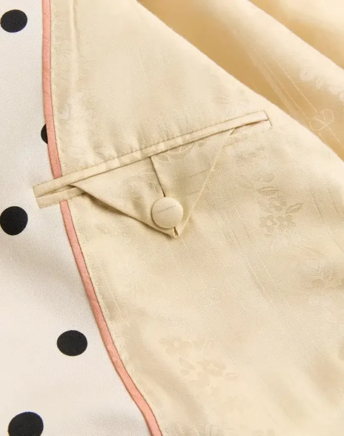 Chaqueta de shantung con estampado Pludepois Chaqueta de shantung con estampado Pludepois