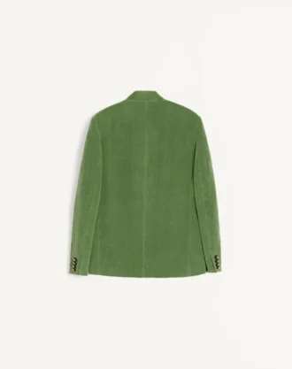 Chaqueta de terciopelo de algodón y lino lavado con cuello mao. Chaqueta de terciopelo de algodón y lino lavado con cuello mao.