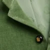 Chaqueta de terciopelo de algodón y lino lavado con cuello mao. Chaqueta de terciopelo de algodón y lino lavado con cuello mao.