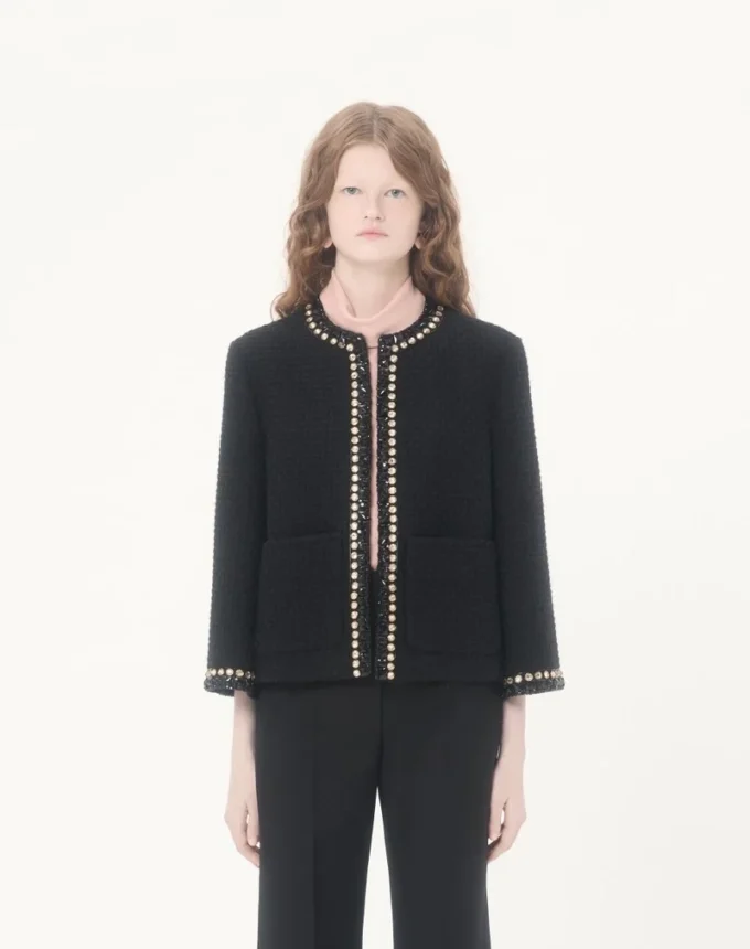 Chaqueta de tweed Canestrello bordada Chaqueta de tweed Canestrello bordada