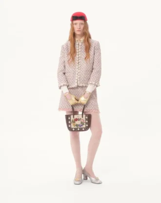 Chaqueta de tweed con cinta bordada Chaqueta de tweed con cinta bordada