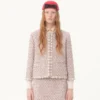 Chaqueta de tweed con cinta bordada Chaqueta de tweed con cinta bordada