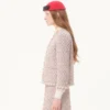 Chaqueta de tweed con cinta bordada Chaqueta de tweed con cinta bordada