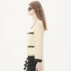 Chaqueta de tweed de lana lisa Chaqueta de tweed de lana lisa