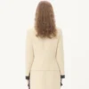Chaqueta de tweed de lana lisa Chaqueta de tweed de lana lisa