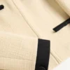 Chaqueta de tweed de lana lisa Chaqueta de tweed de lana lisa