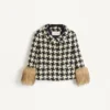 Chaqueta de tweed macro pied de poule Chaqueta de tweed macro pied de poule
