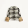 Chaqueta de tweed macro pied de poule Chaqueta de tweed macro pied de poule