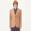 Chaqueta de viscosa de botonadura sencilla Chaqueta de viscosa de botonadura sencilla