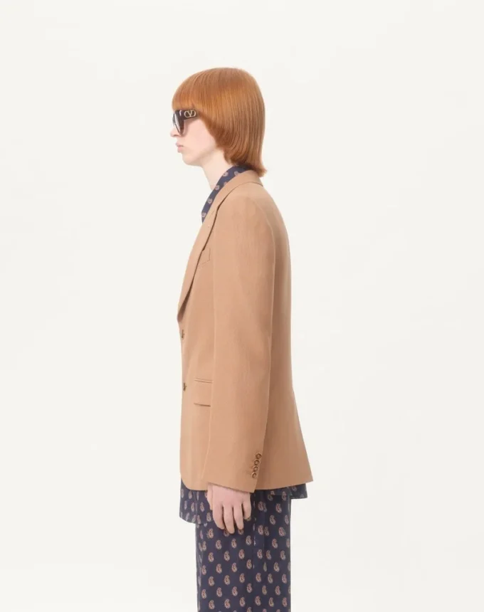 Chaqueta de viscosa de botonadura sencilla Chaqueta de viscosa de botonadura sencilla