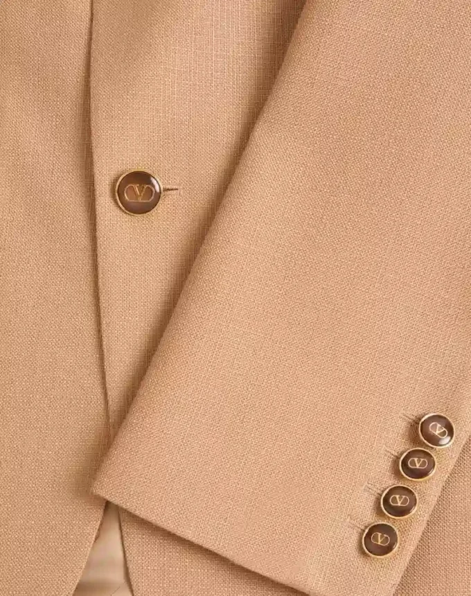 Chaqueta de viscosa de botonadura sencilla Chaqueta de viscosa de botonadura sencilla