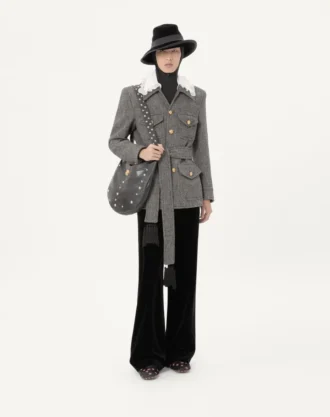 Chaqueta safari de lana con botones y cinturón de Valentino Chaqueta safari de lana con botones y cinturón de Valentino