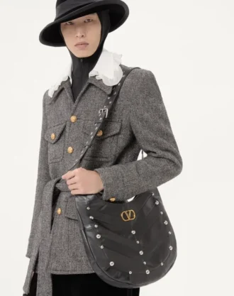 Chaqueta safari de lana con botones y cinturón de Valentino Chaqueta safari de lana con botones y cinturón de Valentino