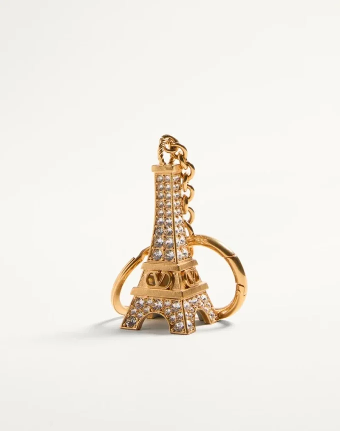 Chez Valentino Colgante para bolso con llavero en metal, esmalte y cristales Chez Valentino Colgante para bolso con llavero en metal, esmalte y cristales