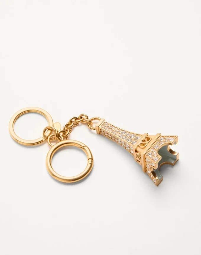 Chez Valentino Colgante para bolso con llavero en metal, esmalte y cristales Chez Valentino Colgante para bolso con llavero en metal, esmalte y cristales
