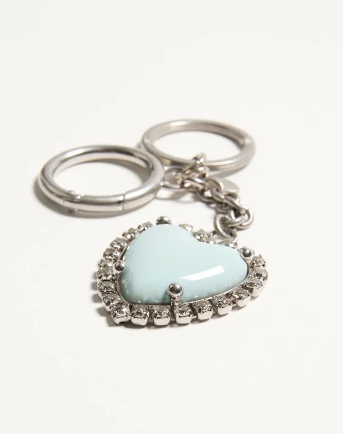 Colgante para bolso Coeur Hyperbole con llavero en metal, material sintético y cristales Colgante para bolso Coeur Hyperbole con llavero en metal, material sintético y cristales