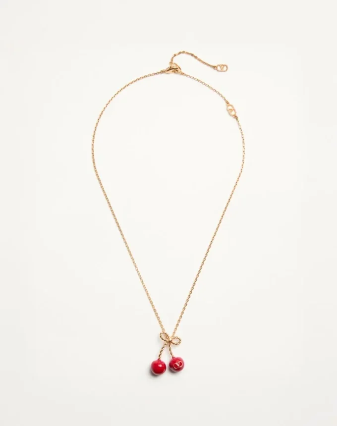 Collar Cherryfic de metal y esmalte Collar Cherryfic de metal y esmalte