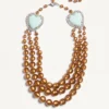 Collar Coeur Hyperbole en metal, resina y cristales