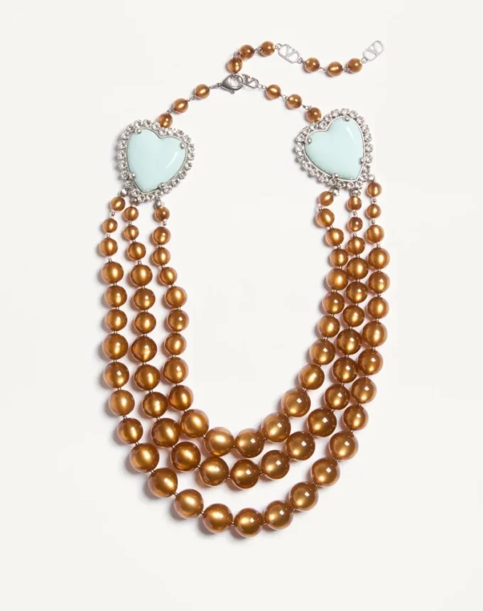 Collar Coeur Hyperbole en metal, resina y cristales