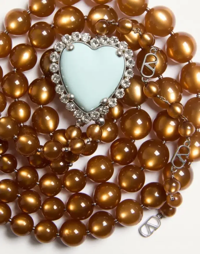 Collar Coeur Hyperbole en metal, resina y cristales