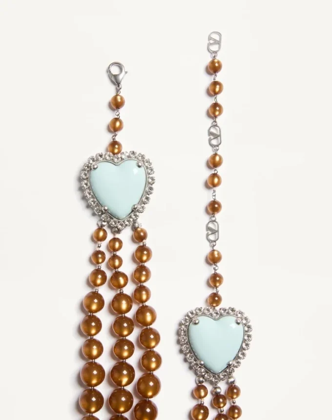 Collar Coeur Hyperbole en metal, resina y cristales