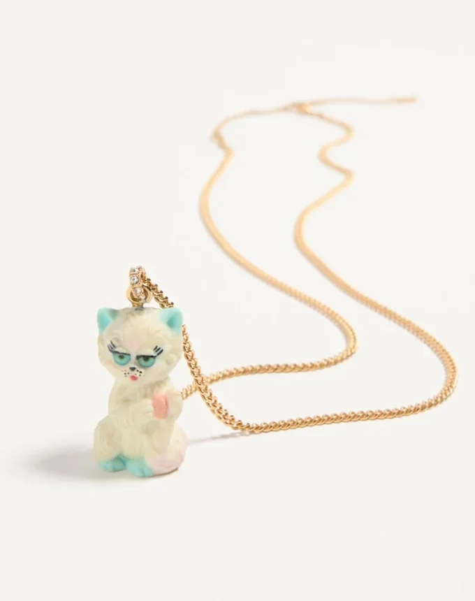 Collar Le Chat De La Maison en metal, nailon y cristales Swarovski®. Collar Le Chat De La Maison en metal, nailon y cristales Swarovski®.