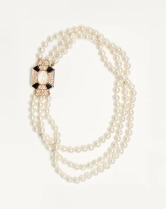Collar Pas Plus en metal, esmalte, resina, perlas y cristales Swarovski®