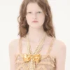 Collar Trop Chou en metal, esmalte, perlas y cristales