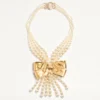 Collar Trop Chou en metal, esmalte, perlas y cristales