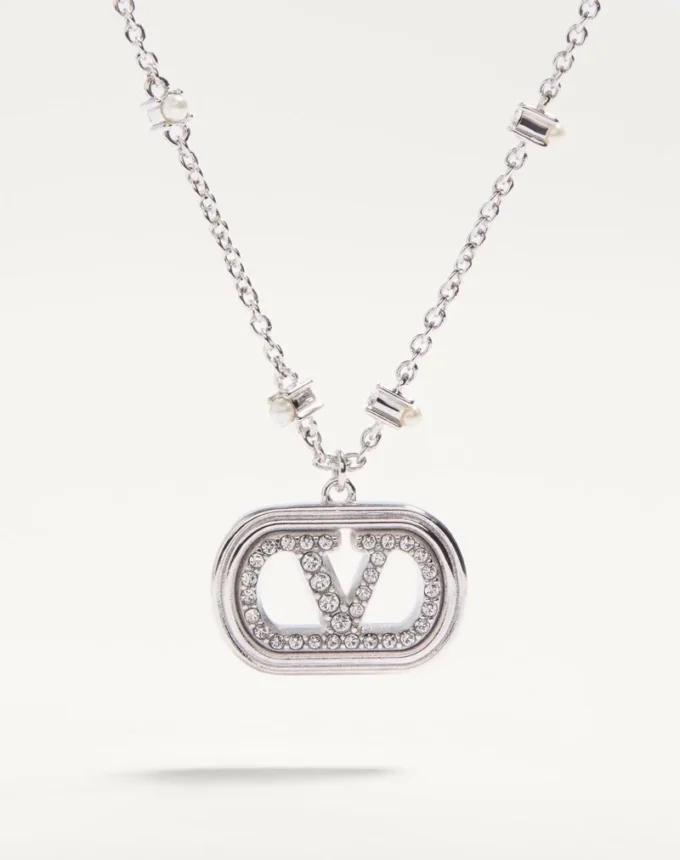 Collar Vlogo Signature de metal con perlas y cristales Swarovski® Collar Vlogo Signature de metal con perlas y cristales Swarovski®