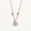 Collar VLogo Signature en metal, perlas y cristales Swarovski®