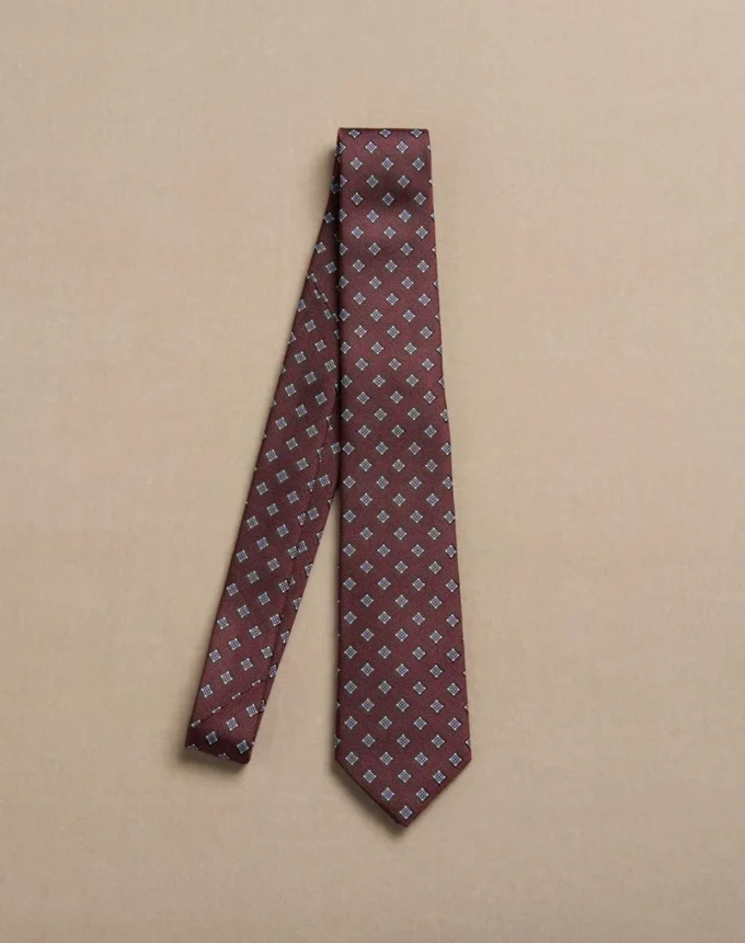 Corbata de seda con microcuadros de Valentino Corbata de seda con microcuadros de Valentino