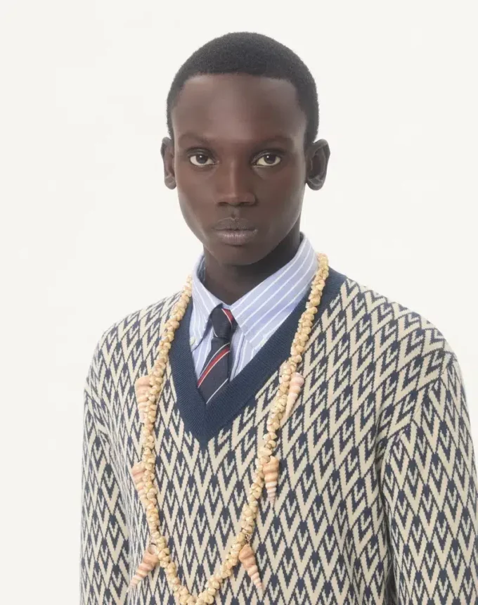 Corbata de seda jacquard regimental Valentie Corbata de seda jacquard regimental Valentie