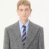 Corbata de seda jacquard regimental Valentie Corbata de seda jacquard regimental Valentie