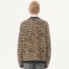 Cárdigan de lana Valentino con estampado animal Fauve Eclat Jacquard Cárdigan de lana Valentino con estampado animal Fauve Eclat Jacquard