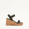 CUÑA ROCKSTUD DE PIEL DE BOVINO 100 MM
