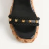 CUÑA ROCKSTUD DE PIEL DE BOVINO 100 MM