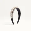 Diadema de lana y seda con bordados de Valentino