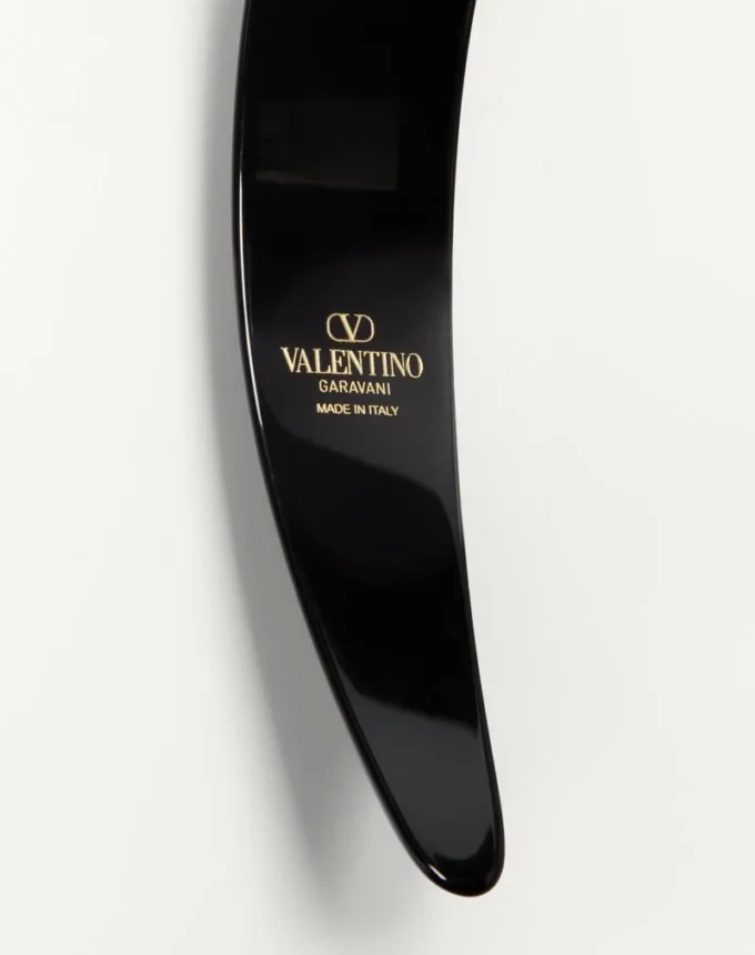 Diadema Vlogo Signature en resina, metal y cristales