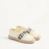 Espadrilles de napa con bordado de uvas 20 mm