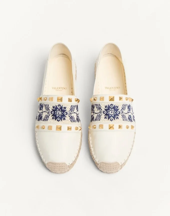 Espadrilles de napa con bordado de uvas 20 mm