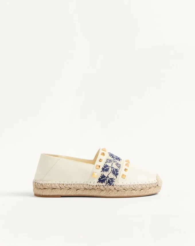 Espadrilles de napa con bordado de uvas 20 mm