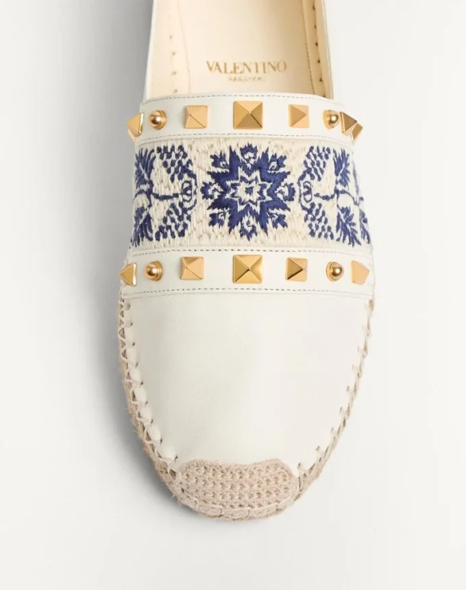 Espadrilles de napa con bordado de uvas 20 mm