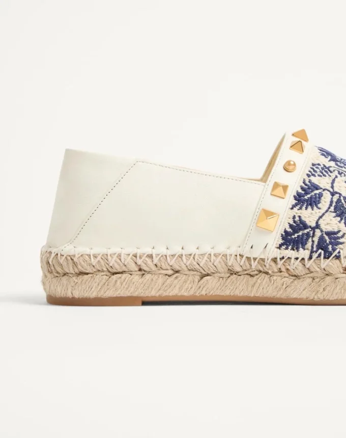 Espadrilles de napa con bordado de uvas 20 mm