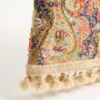 Falda bordada sobre piqué con estampado Paisley Voyage Imaginaire Falda bordada sobre piqué con estampado Paisley Voyage Imaginaire