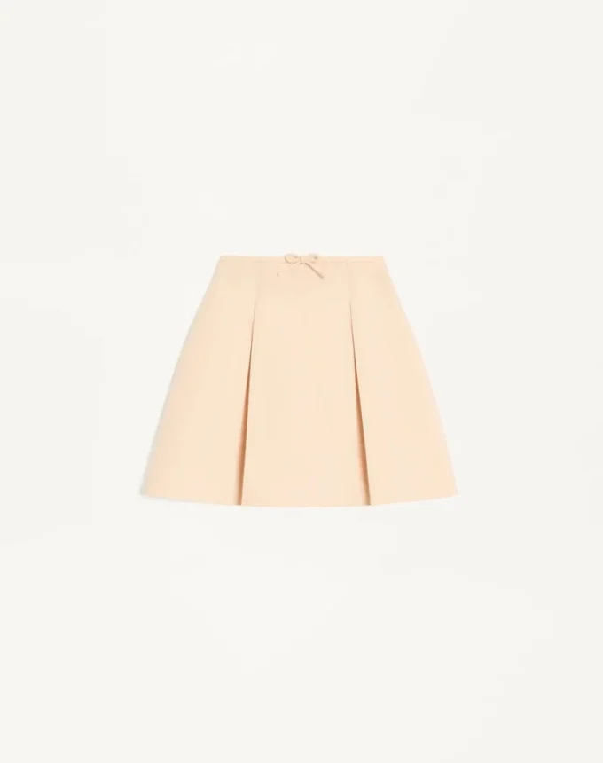 Falda corta de crepé couture Falda corta de crepé couture
