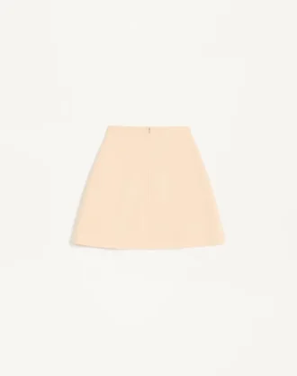 Falda corta de crepé couture